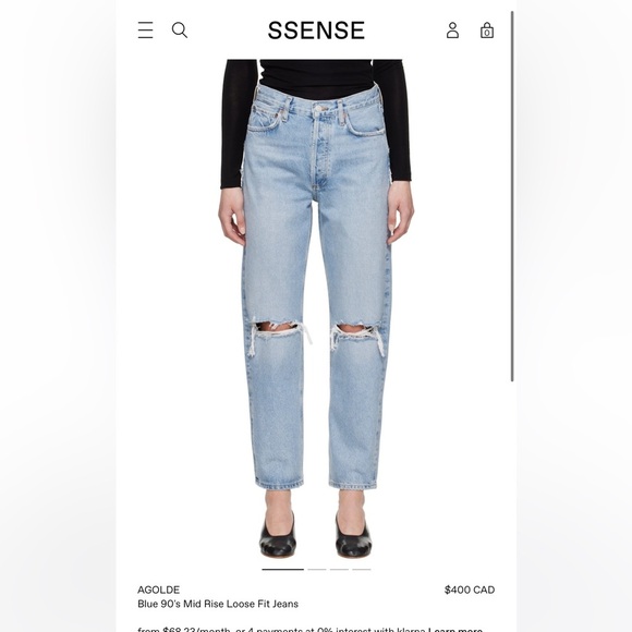 Agolde Light Blue Button-Fly Jeans - Picture 1 of 9